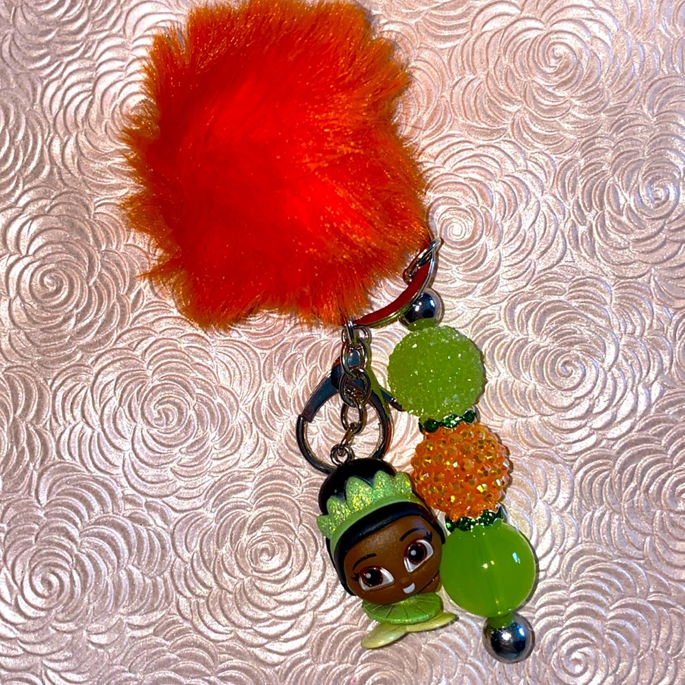 Disney Doorable Tiana Bling Beads Keychain Brand New